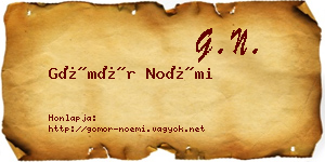 Gömör Noémi névjegykártya